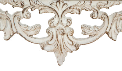 Biscottini MENSOLA A MURO IN LEGNO FINITURA BIANCA ANTICATA L46XPR17XH22 CM MADE IN ITALY