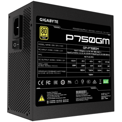 Gigabyte P750GM alimentatore per computer 750 W 20+4 pin ATX ATX Nero