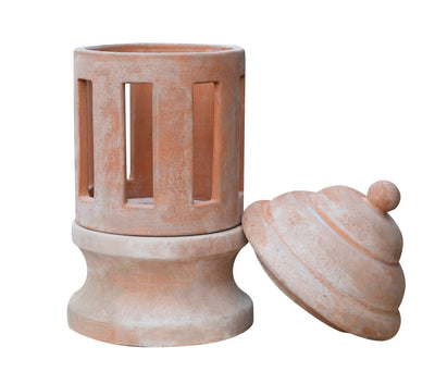 Biscottini Lanterna in terracotta toscana L30XPR30XH64 CM Lanterna, realizzata mano