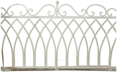 Biscottini Dondolo a due posti in ferro battuto finitura bianca anticata L198xPR100xH220 cm