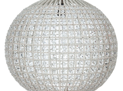 Biscottini Lampadario in fusione di ottone e gemme in cristallo Diam. 40XH40 cm struttura