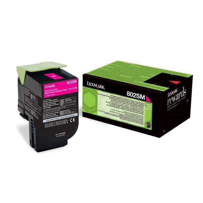 Toner Lexmark 802SM - 80C2SM0 - Magenta - 2 000 pagine