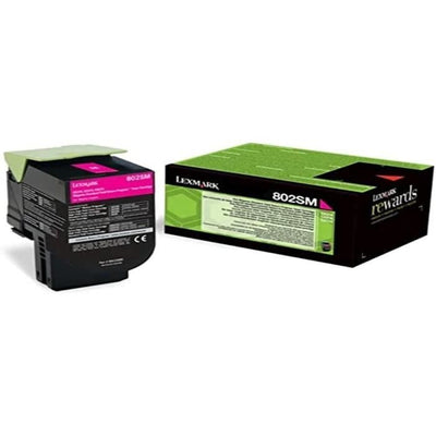 Toner Lexmark 802SM - 80C2SM0 - Magenta - 2 000 pagine
