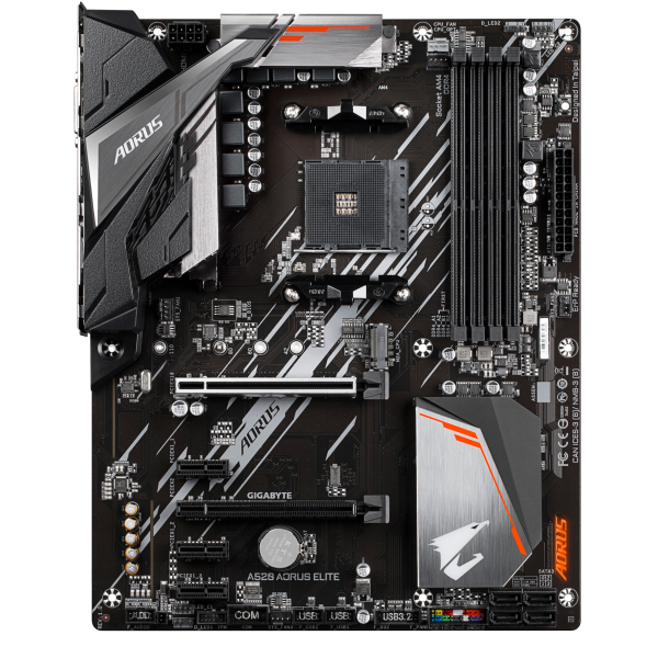 Gigabyte A520 AORUS ELITE - 1.0 - Scheda madre - ATX - Socket AM4 - Chipset AMD A520 - USB 3.2 Gen 1, USB 3.2 Gen 2 - Gigabit LAN - Grafica integrata (CPU richiesta)