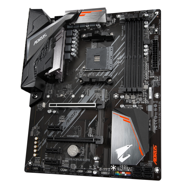 Gigabyte A520 AORUS ELITE - 1.0 - Scheda madre - ATX - Socket AM4 - Chipset AMD A520 - USB 3.2 Gen 1, USB 3.2 Gen 2 - Gigabit LAN - Grafica integrata (CPU richiesta)
