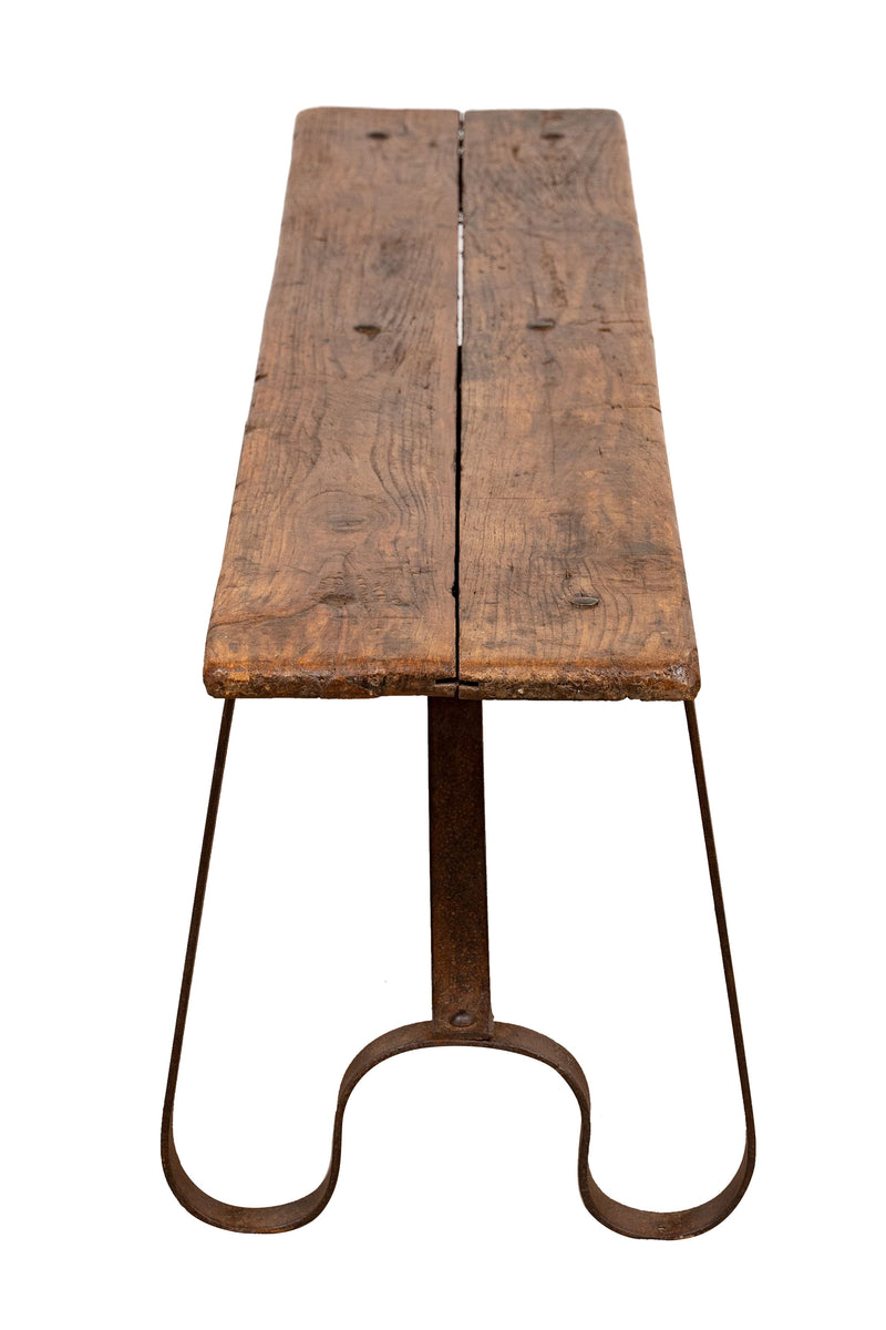 Biscottini Panchina in legno e ferro L153XPR40XH46 CM Solida robusta massello Offerta