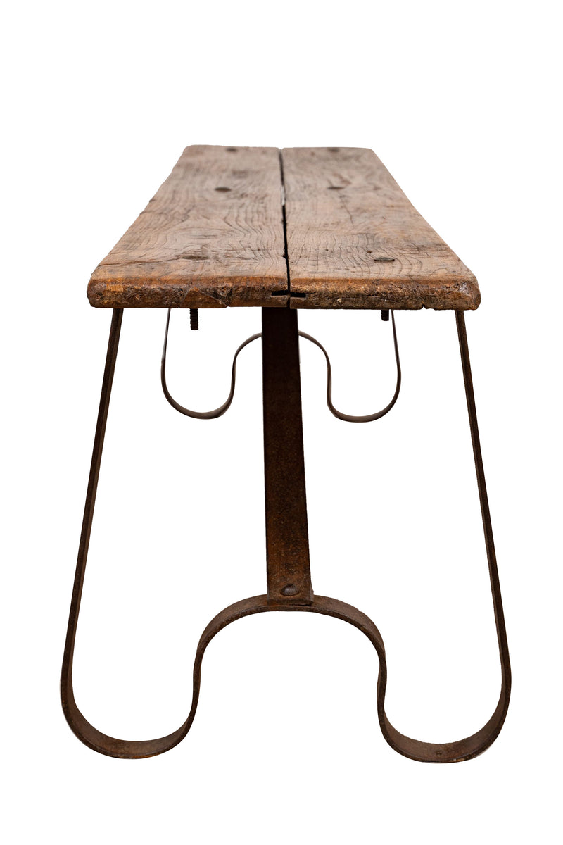 Biscottini Panchina in legno e ferro L153XPR40XH46 CM Solida robusta massello Offerta