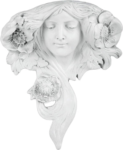Design Toscano NG302815 Le Etoile: Scultura da Muro Greenman Francese, Pietra Antica, 14x33x38 cm