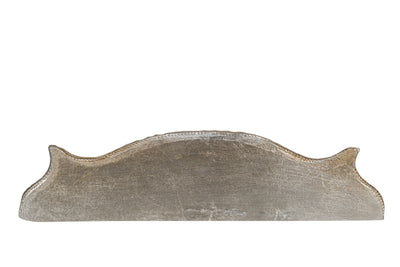 Biscottini Mensola in legno finitura foglia argento anticato Made in Italy L45xPR12,5xH14 cm