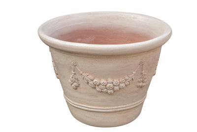 Biscottini Vaso in Terracotta smaltato 100% Made in Italy interamente Lavorata a Mano