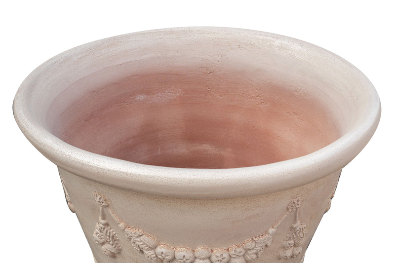 Biscottini Vaso in Terracotta smaltato 100% Made in Italy interamente Lavorata a Mano