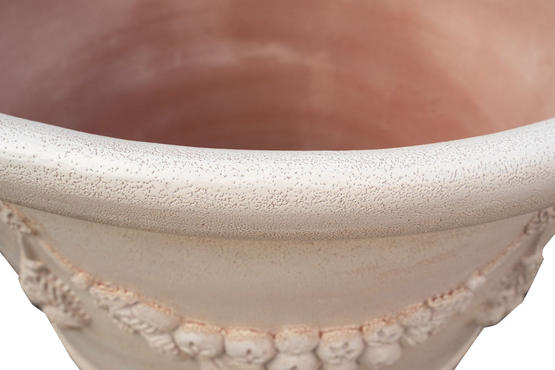 Biscottini Vaso in Terracotta smaltato 100% Made in Italy interamente Lavorata a Mano