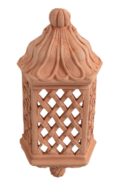Biscottini Lanterna Lampada da parete da appendere in Terracotta 100% Made in Italy interamente Lavorata a Mano