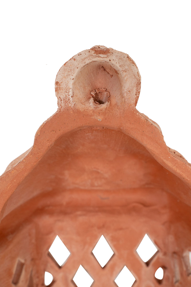 Biscottini Lanterna Lampada da parete da appendere in Terracotta 100% Made in Italy interamente Lavorata a Mano