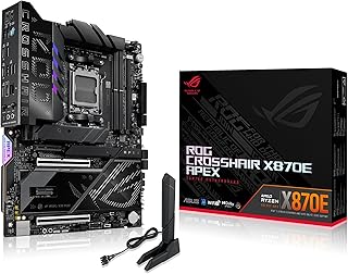ASUS ROG Crosshair X870E APEX Gaming Motherboard Socket AMD AM5 (Ryzen 9000, ATX, PCIe 5.0, DDR 5 Memory, WiFi 7, AI Overclocking, PCIe Q-Release, Aura Sync)