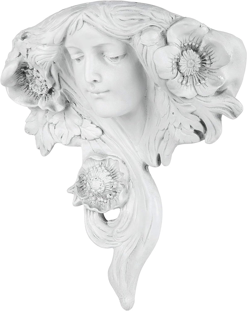 Design Toscano NG302815 Le Etoile: Scultura da Muro Greenman Francese, Pietra Antica, 14x33x38 cm