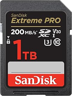 SanDisk Scheda SDXC Extreme PRO da 1 TB + RescuePRO Deluxe, fino a 200 MB/s, UHS-I, Classe 10, U3, V30