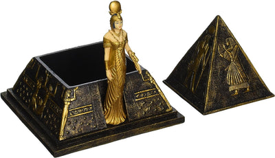 Design Toscano Egiziano Décor Trinket - Egiziano dea Iside Piramide Jewelry Box - Statue egizie