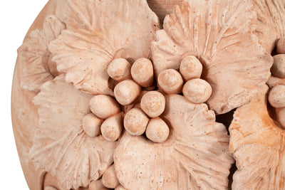 Biscottini Vaso Conca giara in terracotta toscana 100% Made in Italy interamente Lavorata a Mano L38xPR38xH80 cm