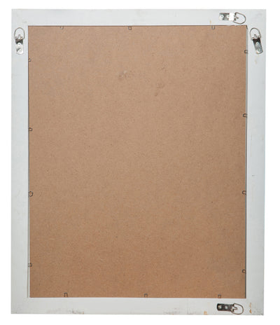 Biscottini Specchio Specchiera da parete e appendere verticale/orizzontale L47xPR4xH57 cm finitura bianco anticato.