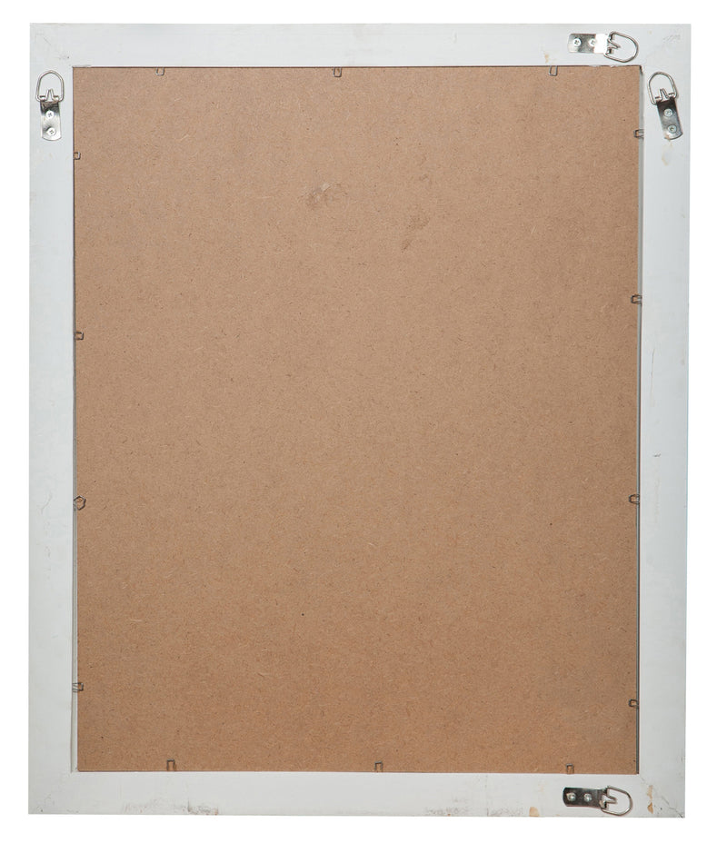 Biscottini Specchio Specchiera da parete e appendere verticale/orizzontale L47xPR4xH57 cm finitura bianco anticato.