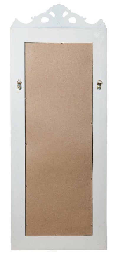 Biscottini Specchiera da appendere finitura bianco anticato Specchio parete cornice