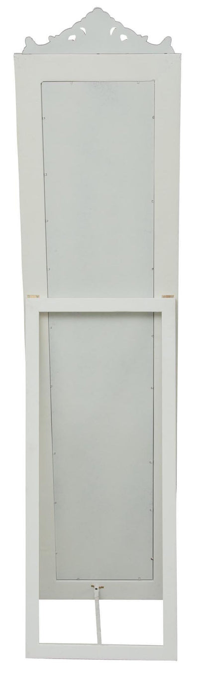 Biscottini Specchiera da terra finitura bianco anticato L43xPR4xH178 struttura legno.