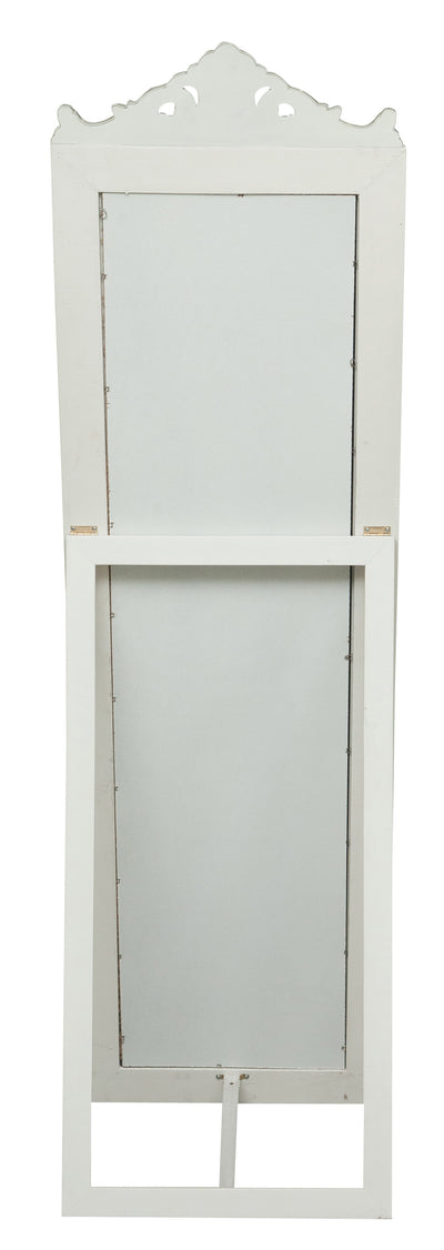 Biscottini Specchiera da terra finitura bianco anticato CON GRECA L40xPR4xH140 struttura