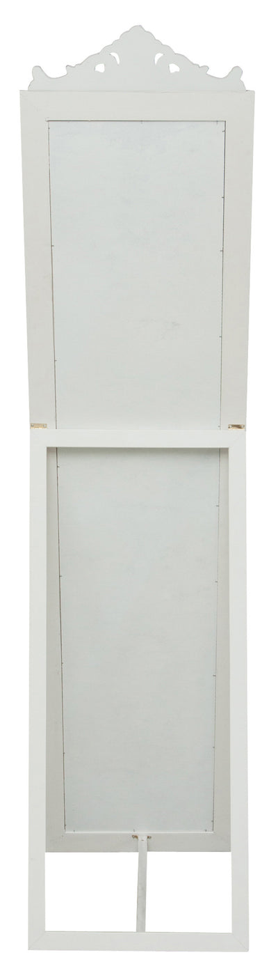 Biscottini Specchiera da terra L43xPR4xH178 cm finitura bianco anticato. struttura legno.