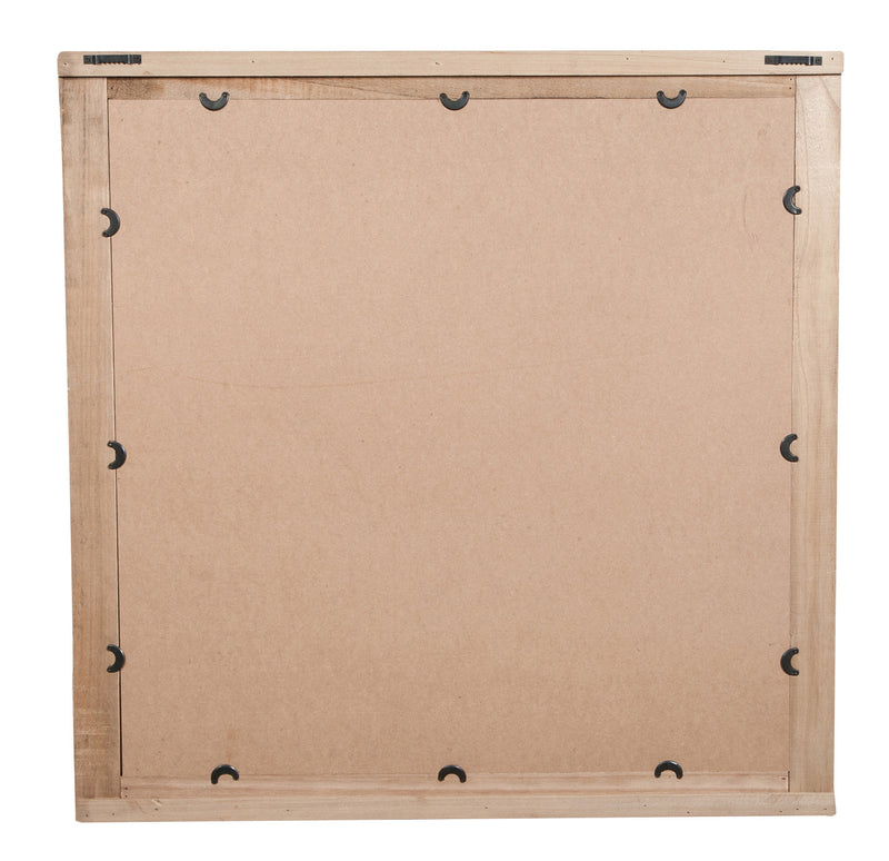 Biscottini Specchio da parete in legno massello RUSTICO QUADRATO effetto antico dipinto