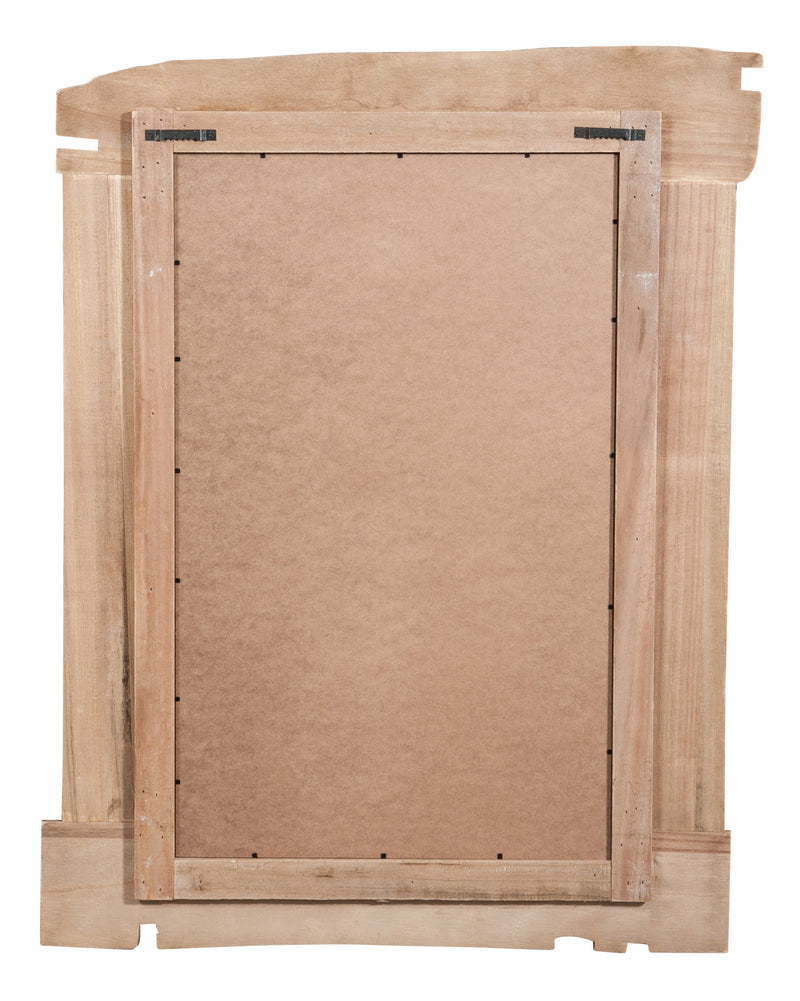 Biscottini Specchio da parete in legno massello L63xPR4xH88 cm. effetto antico dipinto