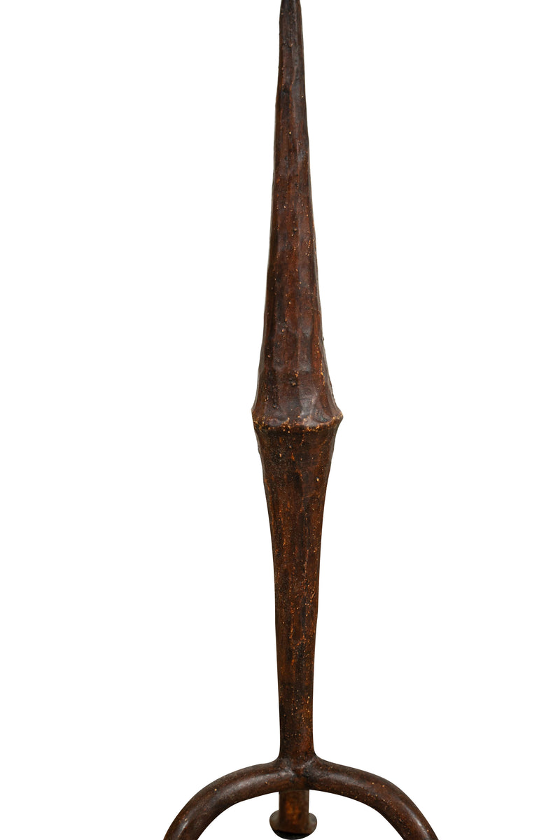 Biscottini CANDELIERE IN FERRO BATTUTO LAVORATO A MANO FINITURA RUGGINE ANTICATA Offerta