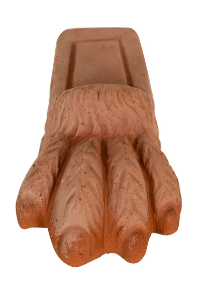 Biscottini Set 4 Piedini A ZAMPA DI LEONE sottovaso per vasi in Terracotta Toscana 100% Made In Italy interamente Lavorata a Mano