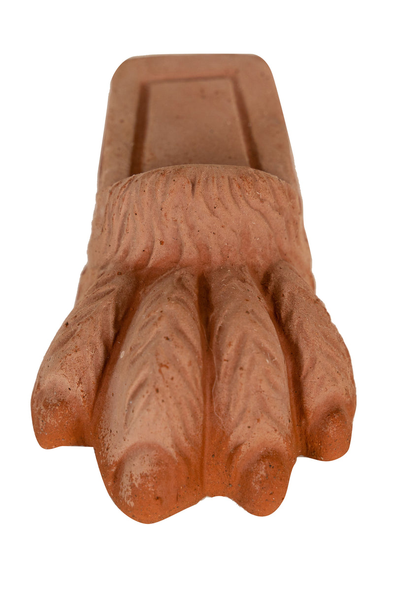 Biscottini Set 4 Piedini A ZAMPA DI LEONE sottovaso per vasi in Terracotta Toscana 100% Made In Italy interamente Lavorata a Mano