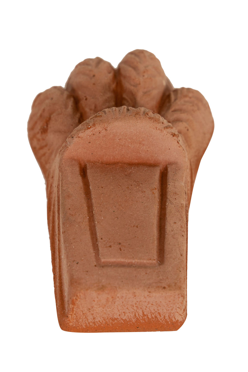 Biscottini Set 4 Piedini A ZAMPA DI LEONE sottovaso per vasi in Terracotta Toscana 100% Made In Italy interamente Lavorata a Mano