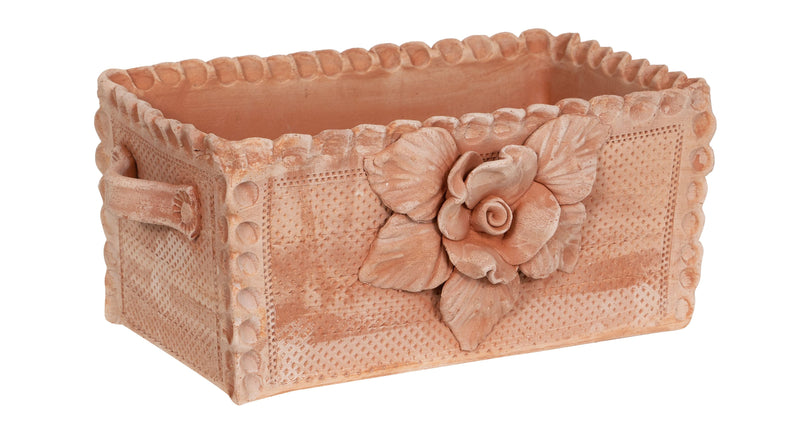 Biscottini Cassetta cesta in Terracotta 100% Made in Italy interamente Lavorata a Mano