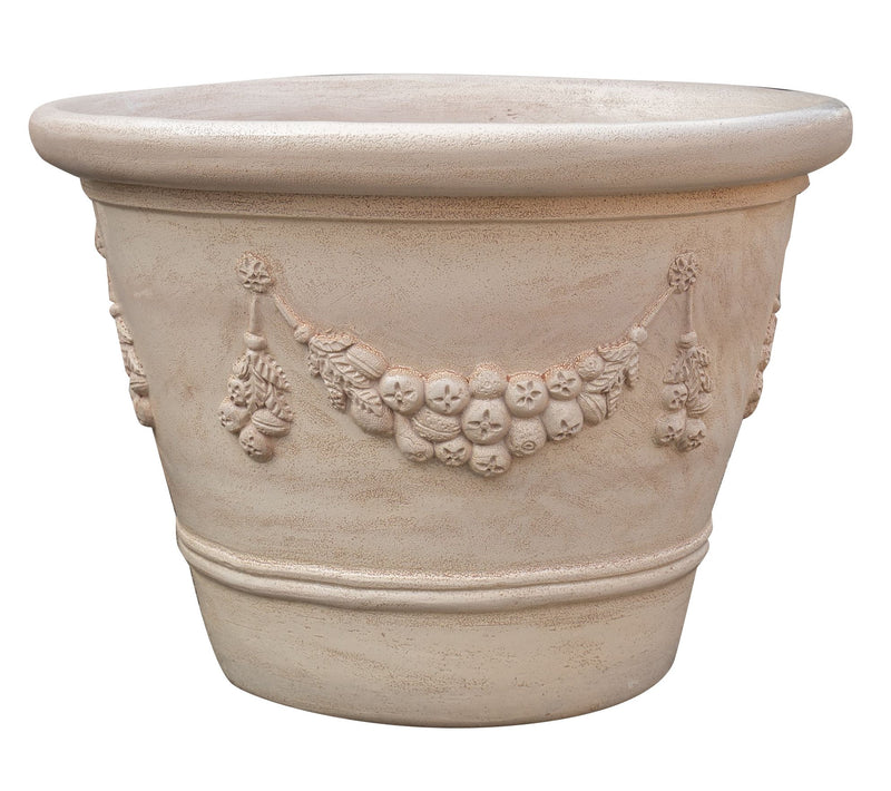 Biscottini Vaso in Terracotta smaltato 100% Made in Italy interamente Lavorata a Mano