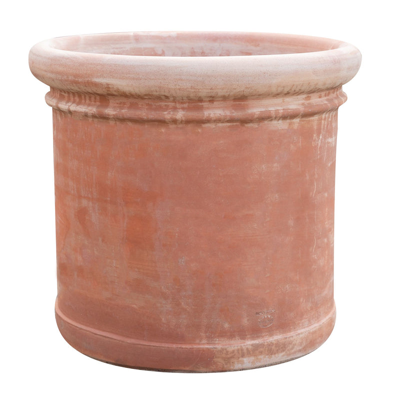 Biscottini VASO CONCA INVECCHIATA, IN TERRACOTTA TOSCANA 100% MADE IN ITALY INTERAMENTE LAVORATA A MANO L62XPR62XH50 CM