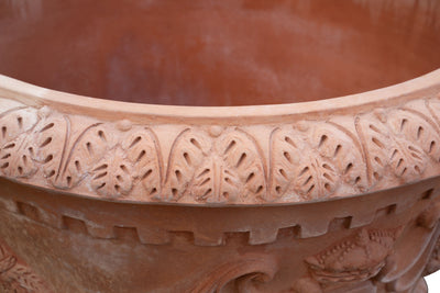 Biscottini Vaso Toscano invecchiato in terracotta toscana 100% Made in Italy interamente Lavorata a Mano L96xPR96xH74 cm