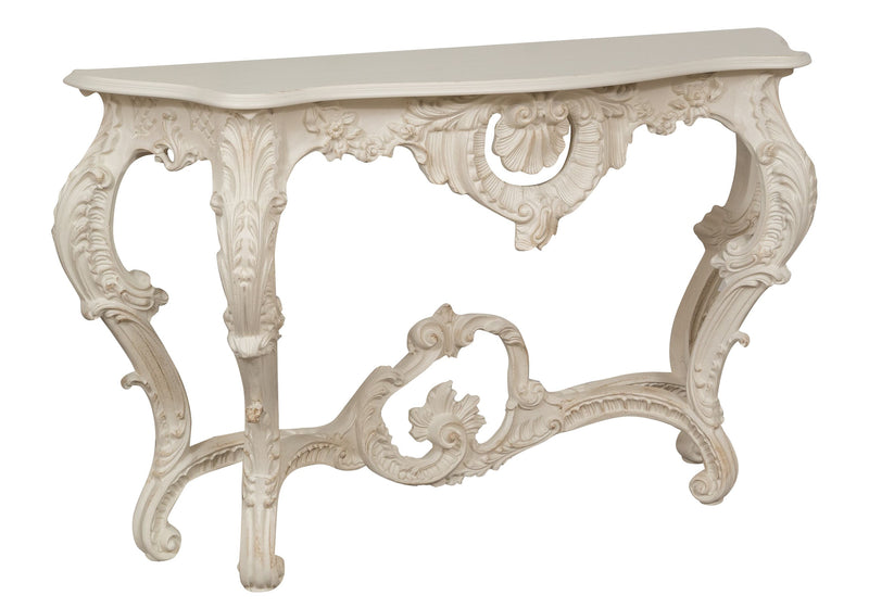 Biscottini CONSOLLE IN LEGNO FINITURA BIANCA ANTICATA MADE IN ITALY dimensioni lunghezza