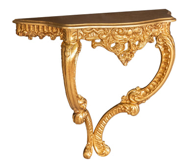 Biscottini CONSOLLE IN LEGNO FINITURA FOGLIA ORO ANTICATO MADE IN ITALY dimensioni