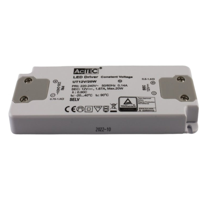 Alimentatore per led 20W 12V 220-240Vac IP20 - UTI12V/20W Aleyay