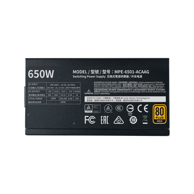Cooler Master Alimentatore Pc 650w 80+ Gold Modulare Mpe-6501-afaag-eu