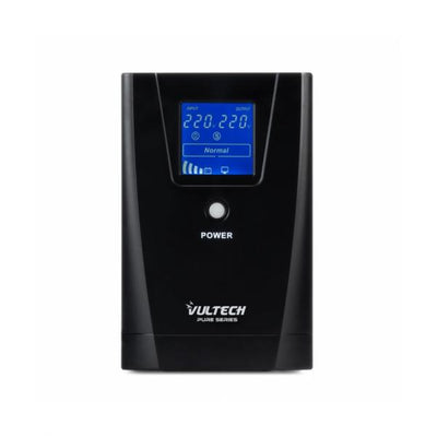 VULTECH UPS1000VA-PURE - GRUPPO DI CONTINUIT LINE INTERACTIVE CON ONDA SINUSOIDALE PURA - LCD - 2 PRESE - 1 PRESA IEC13
