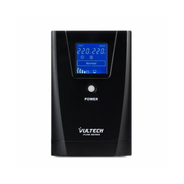 VULTECH UPS1000VA-PURE - GRUPPO DI CONTINUIT LINE INTERACTIVE CON ONDA SINUSOIDALE PURA - LCD - 2 PRESE - 1 PRESA IEC13