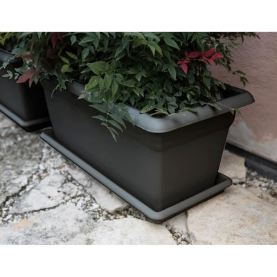 Mediterraneo Rectangular Flower Bin - 110L - 100 cm - Plastica - Antracite