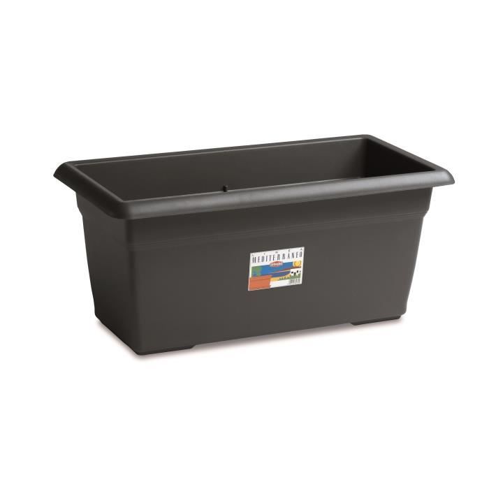Mediterraneo Rectangular Flower Bin - 110L - 100 cm - Plastica - Antracite