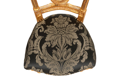 Biscottini Sedia poltrona stile francese Luigi XVI in legno massello di faggio poltroncina