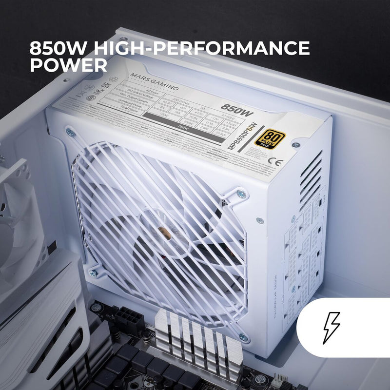 Fonte di Alimentazione Mars Gaming MPB850PSIW ATX 850 W 80 Plus Gold