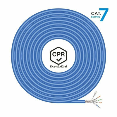 Cavo di Rete Rigido FTP Categoria 7 Aisens AWG23 Azzurro 100 m